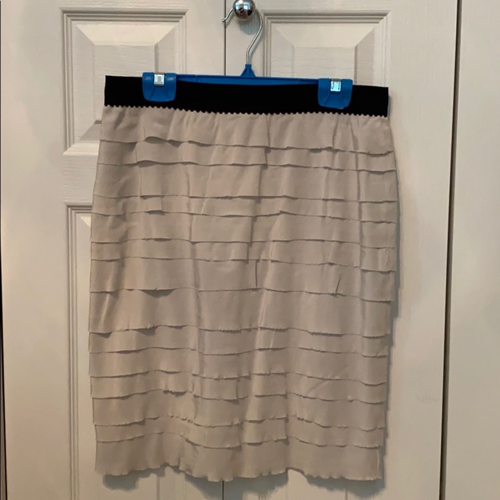 BCBG 100% silk layered skirt